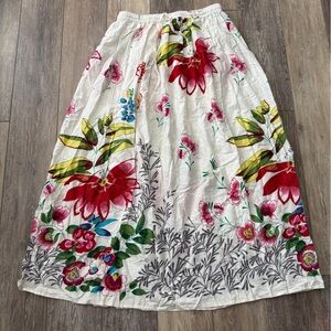 NEW Unity 100% Cotton floral print skirt One size fit most